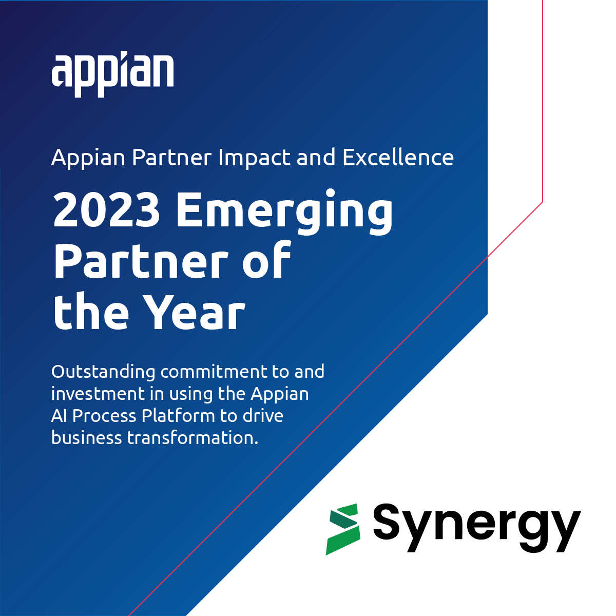 Synergy Named Appian’s 2023 Emerging Partner of the Year | OrangeSlices AI